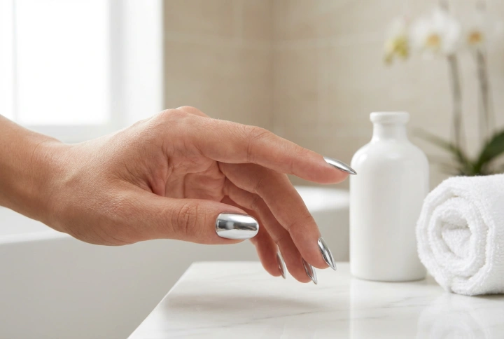 Nägel mit Puder zu Hause: So erzielen Sie den Spiegeleffekt und vermeiden Streifen