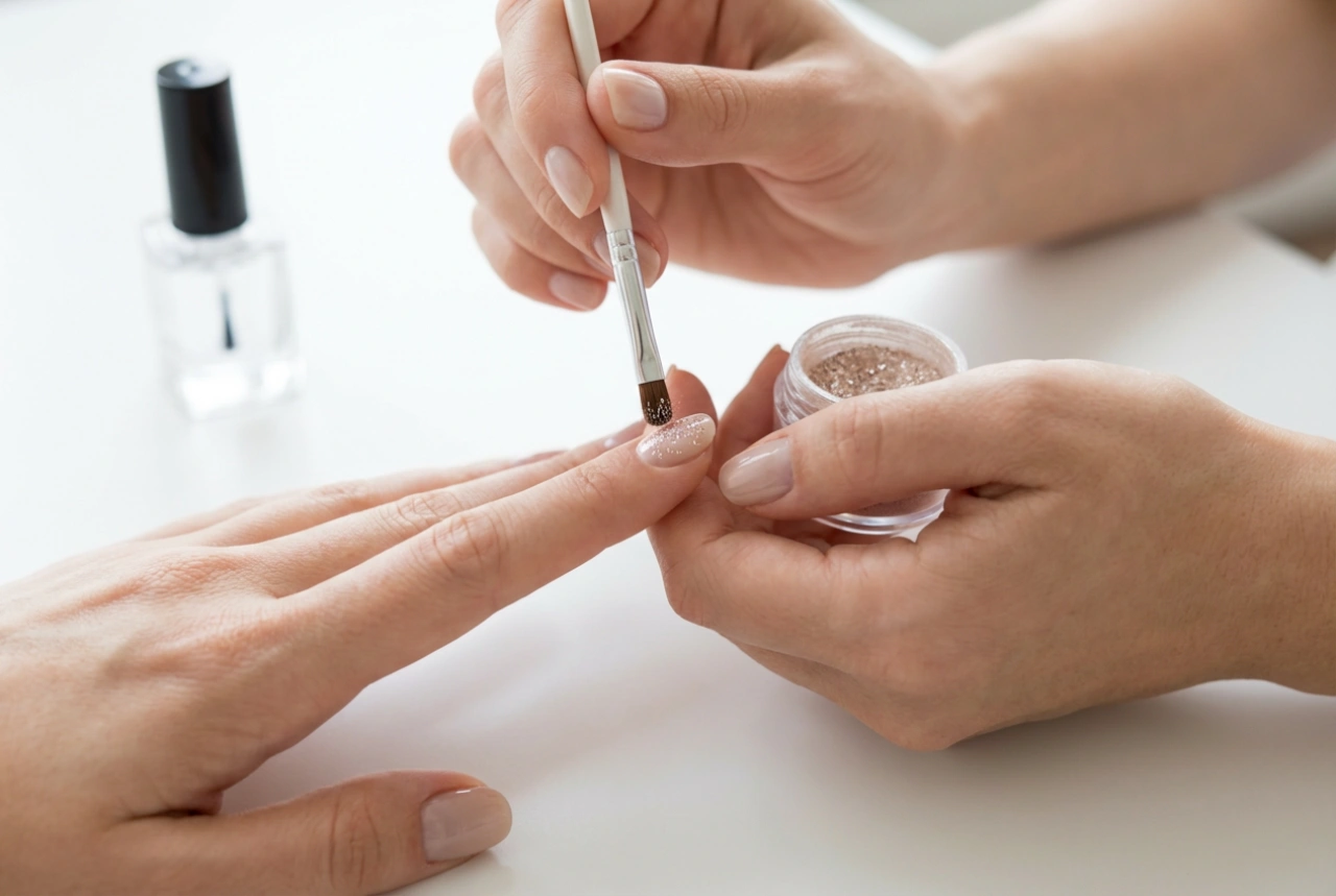 Nagelpuder: Techniken zum Einarbeiten, Fixieren und für Top Coats
