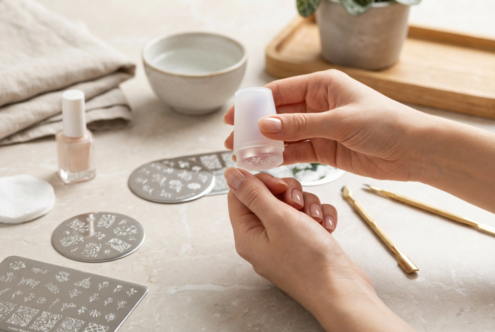 Nagelstempel Schritt für Schritt: Auswahl der Platten, Stempeln und Fixieren
