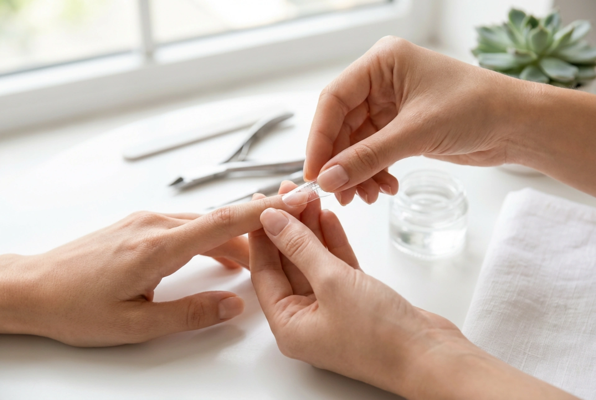 Obere Nagelformen: Wie man die Größe wählt, sie andrückt und bearbeitet