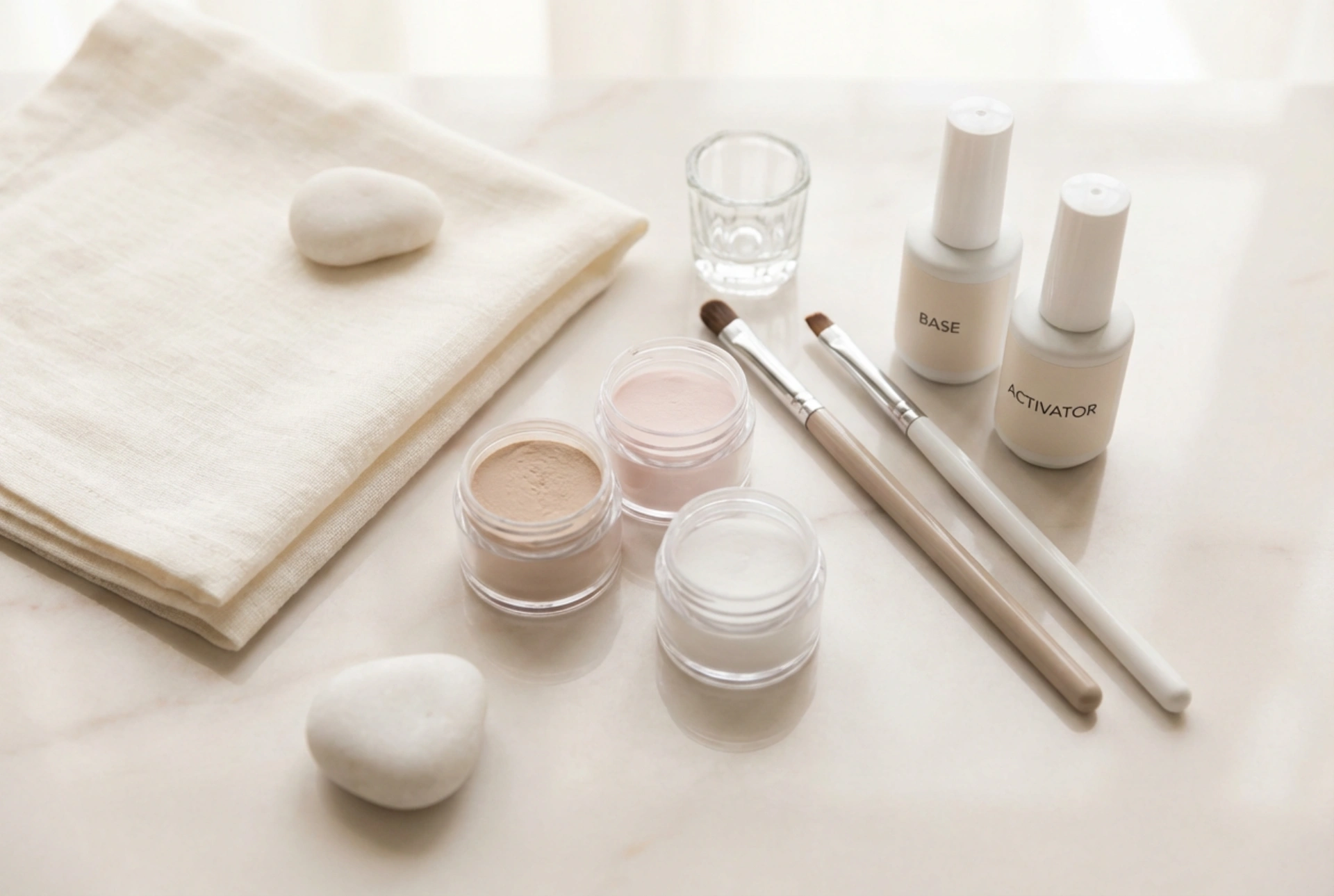 Auswahl eines Dipping-Powder-Sets für Titan-Nägel: Was es enthält und wie man es anwendet