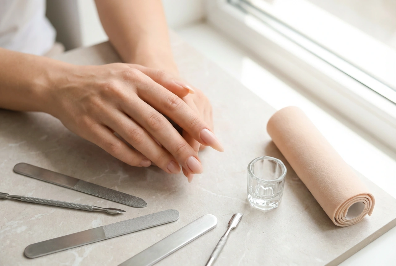 Nagelverlängerung mit Schablone Schritt für Schritt: Vorbereitung, Aufbau, Feilen