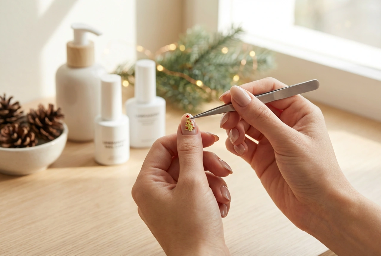 Weihnachtliche Nagelsticker: Schnelle Designs, richtige Anwendung und Versiegelung