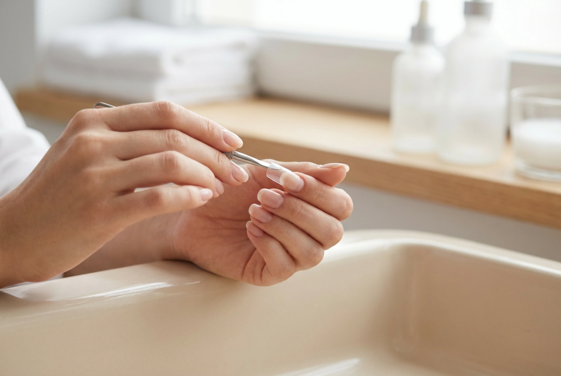 Nageltips mit Kleber: Wie man Produkte auswählt, sie aufklebt und den Übergang verblendet