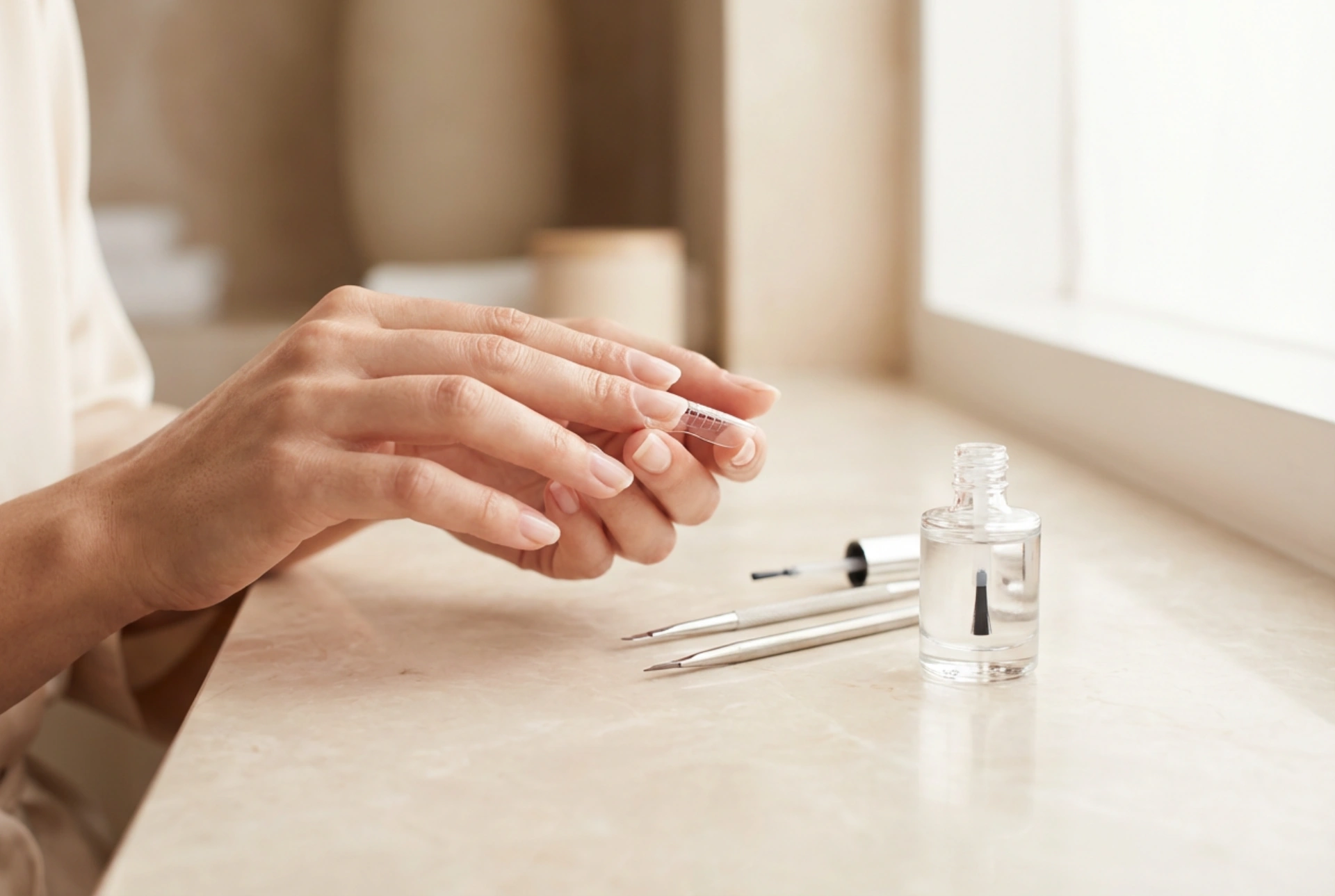 Schablonen für die Nagelverlängerung: Wie man sie anbringt und die Form modelliert