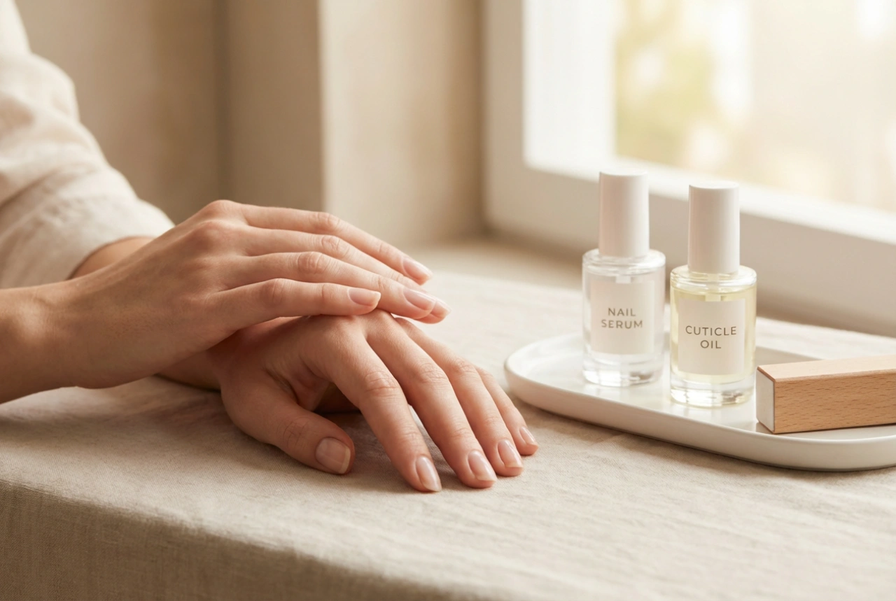 Nagelpflege für die Hände: Conditioner, Öle und das Polieren der Nagelplatte