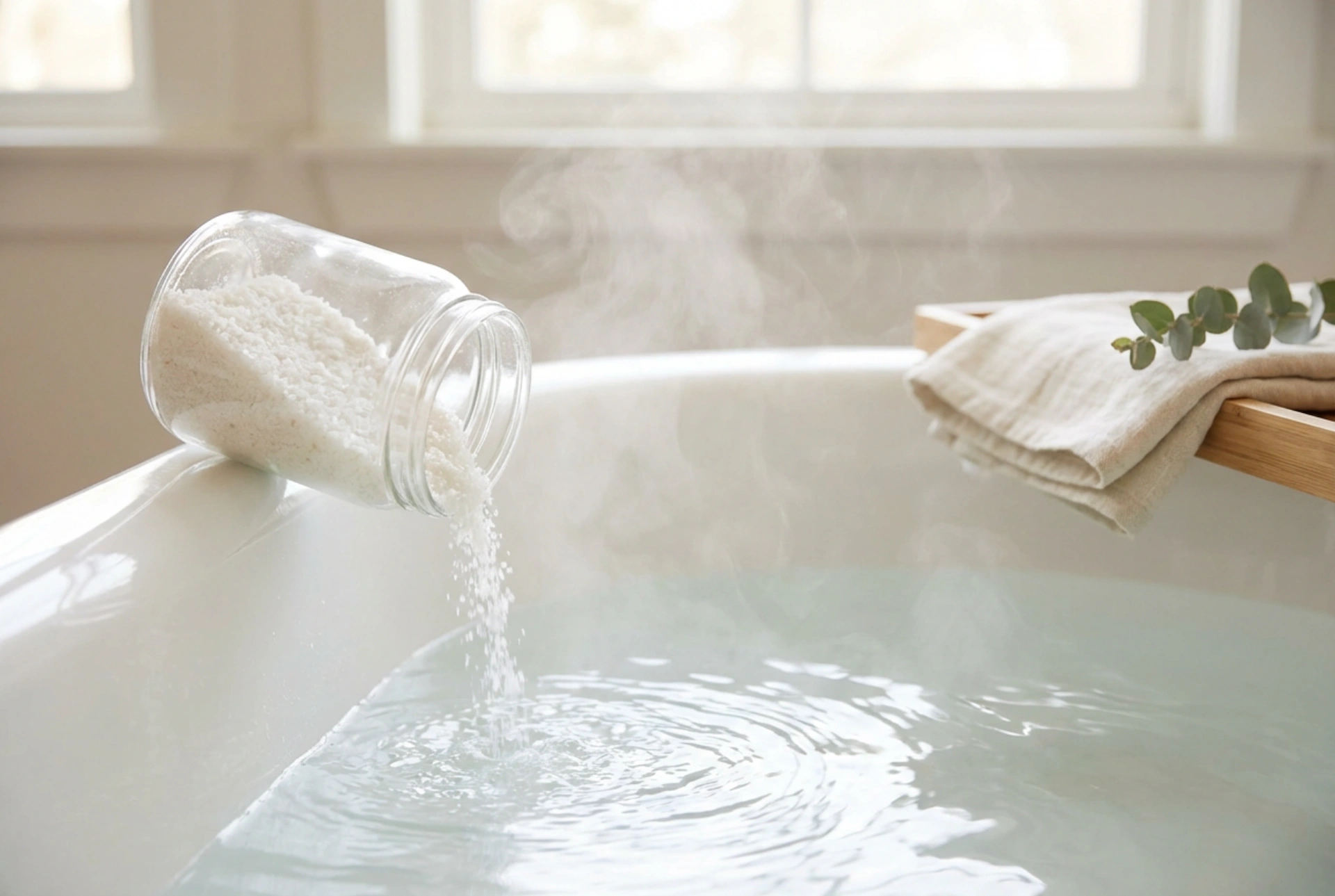 Badesalz mit Magnesium: ein entspannendes Bad Schritt für Schritt
