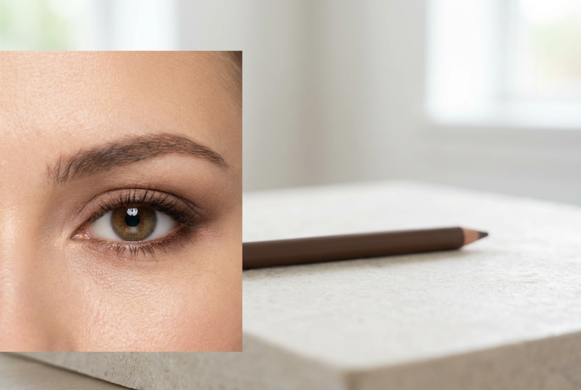 Brauner Augenstift: Sanftes Smokey Eye, Wimpernkranzverdichtung und Wasserlinie