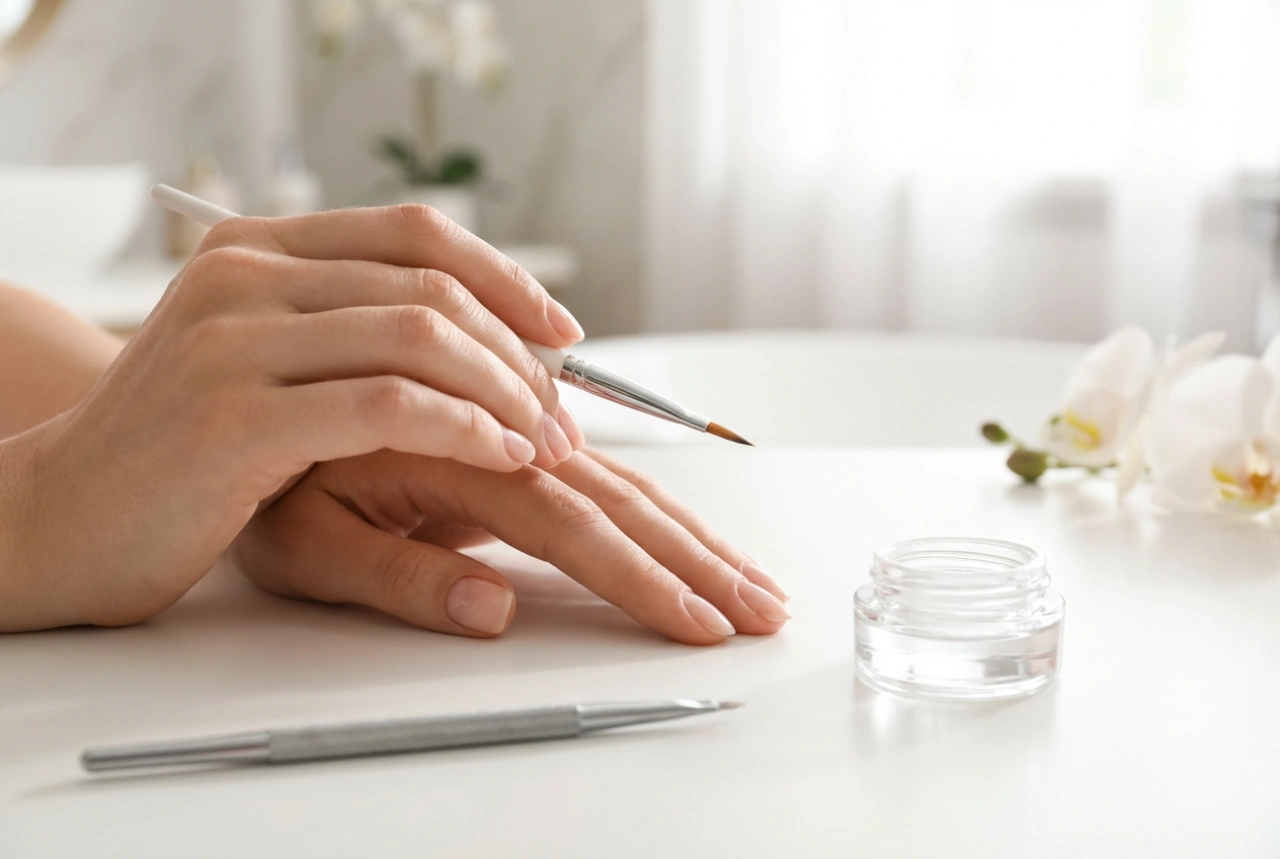 Hybrid-Maniküre: Wie man überflutete Nagelhaut und Lufteinschlüsse vermeidet