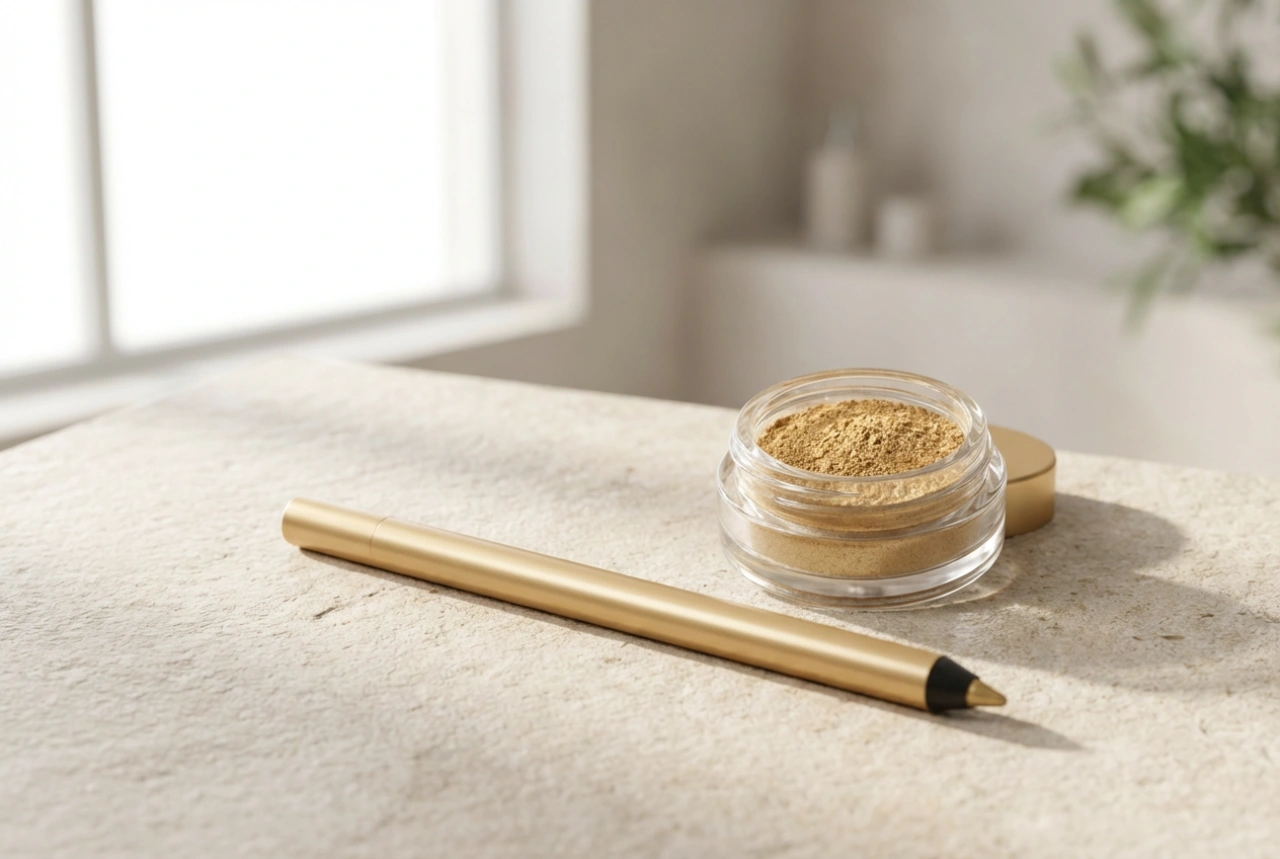 Goldener Kajalstift: Akzente für Tag und Abend