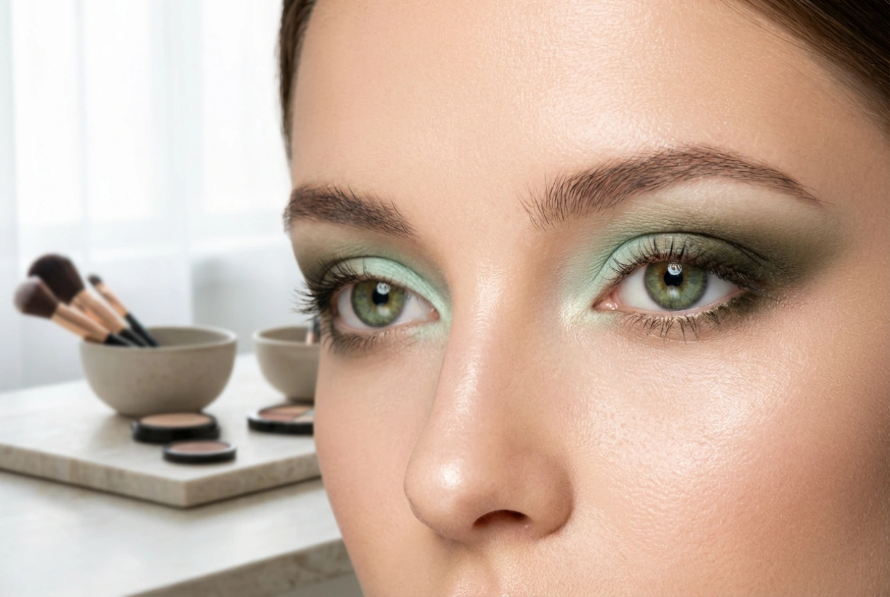 Make-up für grüne Augen: Von Minzgrün bis Olive Schritt für Schritt