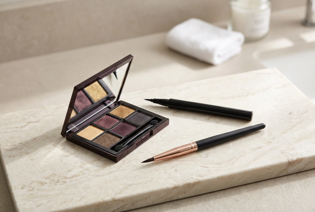 Abend-Augen-Make-up: Intensität, Glanz und Haltbarkeit ohne Bröseln