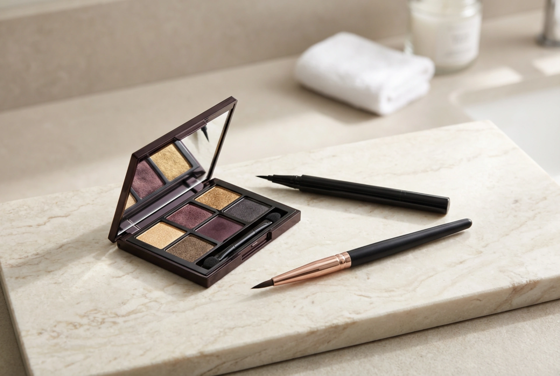 Abend-Augen-Make-up: Intensität, Glanz und Haltbarkeit ohne Bröseln