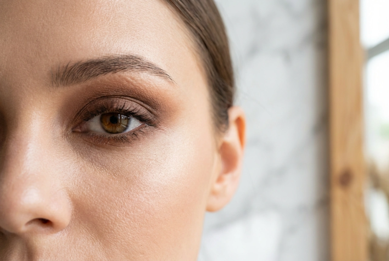 Braunes Smoky-Eyes-Make-up: Warme Töne und sanfte Verblendung