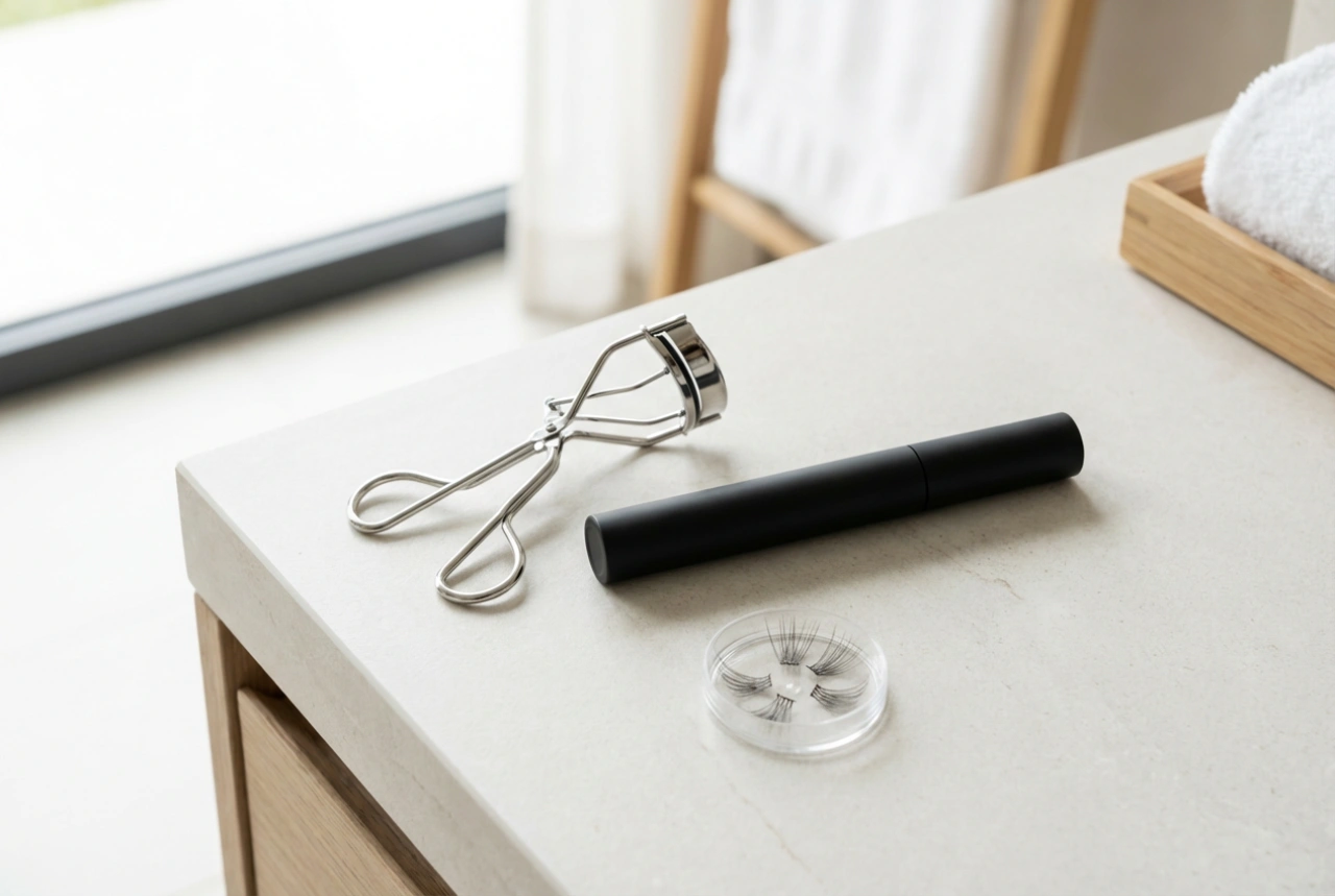 Wimpernstyling zu Hause: Wimpernzange, Mascara und falsche Wimpern