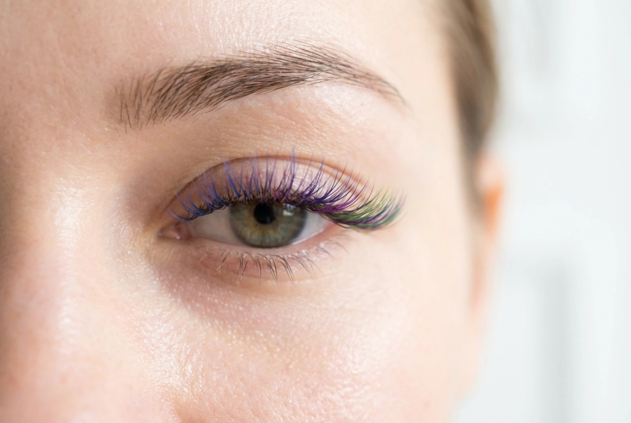 Farbige Wimpernbüschel: Akzente im äußeren Augenwinkel und Ombré-Effekt
