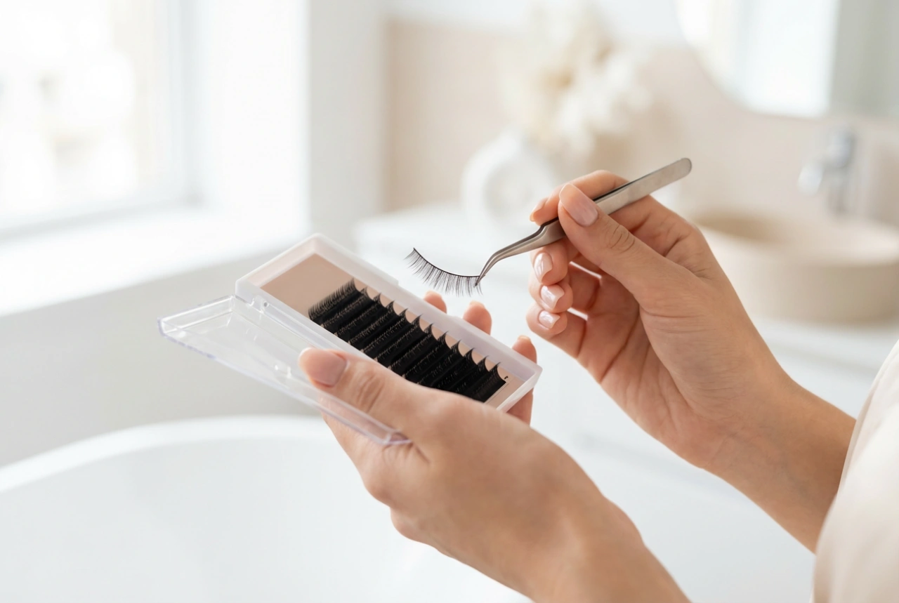 Falsche Wimpern Schritt für Schritt: Länge und Linie anpassen