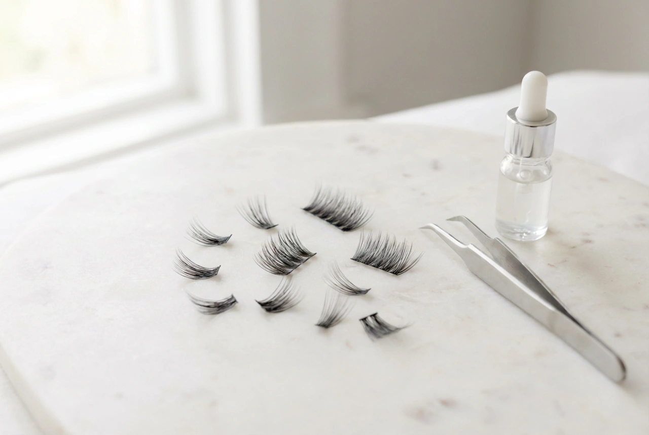 Büschelwimpern: Auswahl der Dichte und Klebetechniken