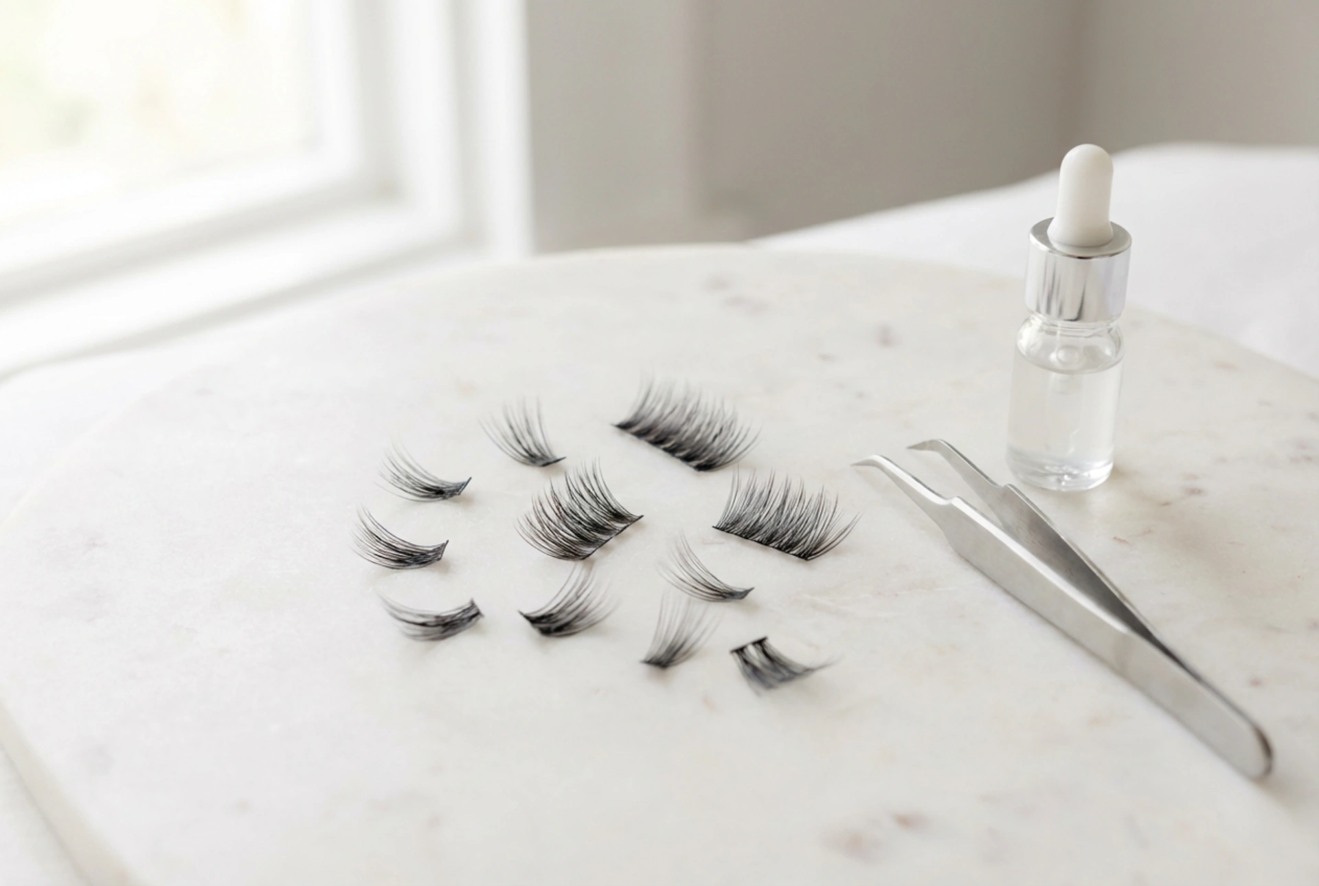 Büschelwimpern: Auswahl der Dichte und Klebetechniken