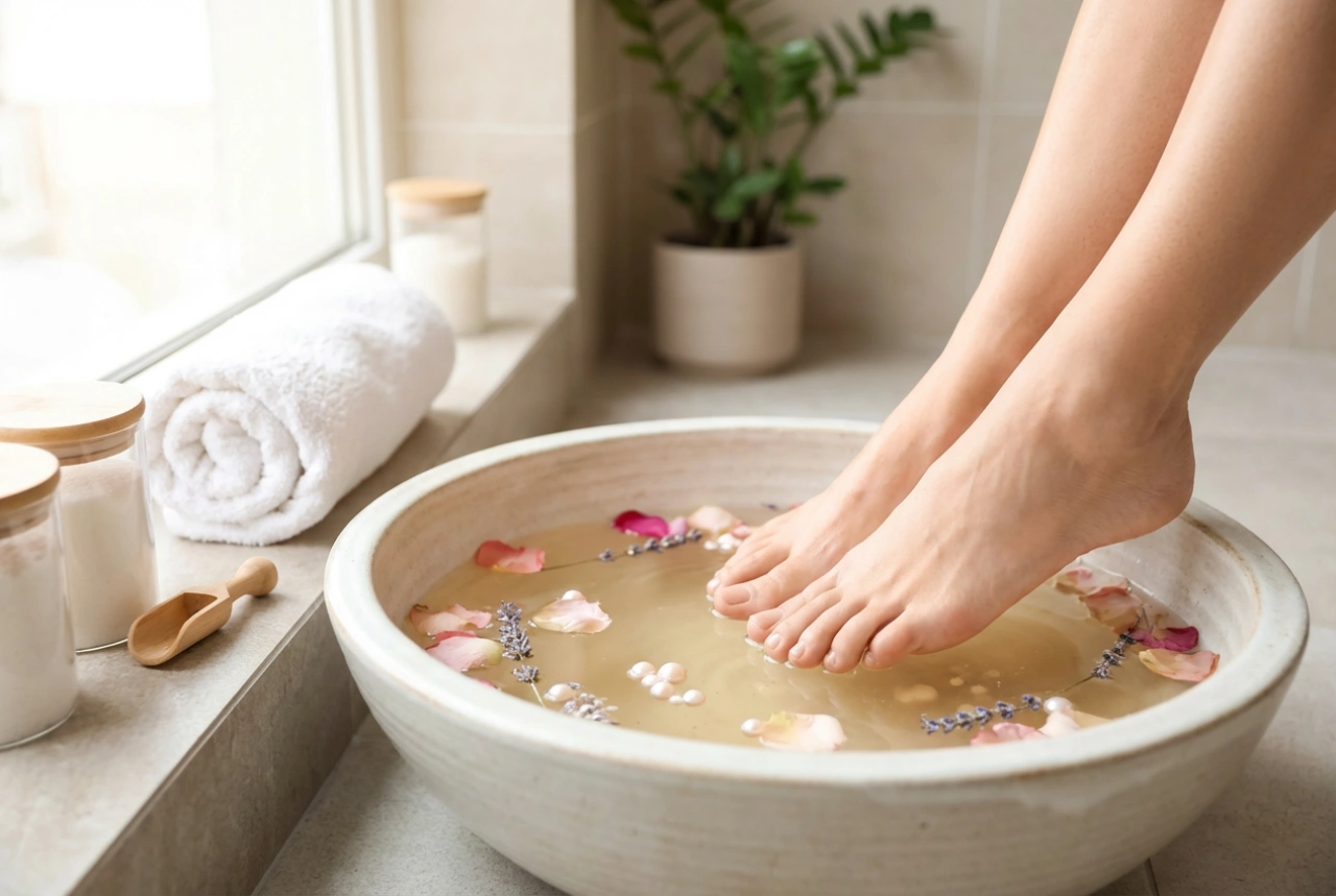 Pediküre-Spa zu Hause: Entspannende Schritte, Peeling, Maske und Massage