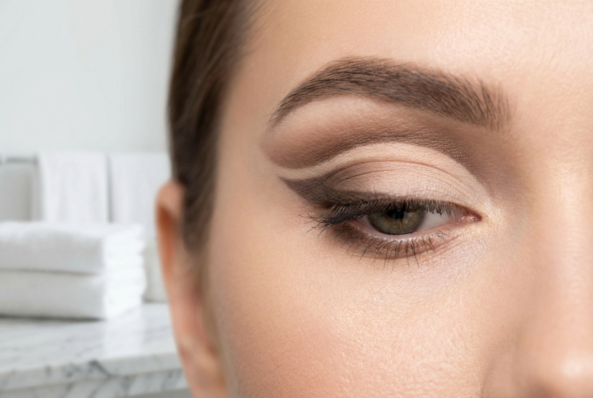 Cut-Crease-Make-up: Augenlidvorbereitung, Lidschatten und Finish