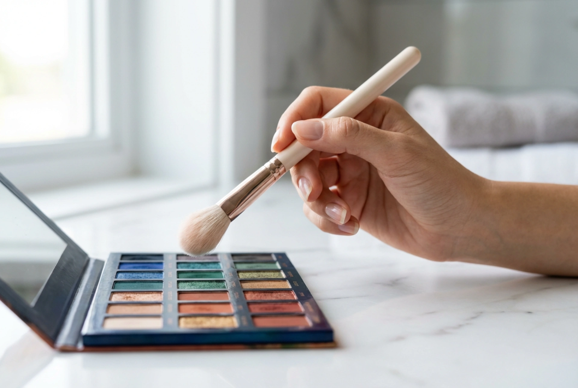 Farbige Lidschattenpalette: Wie man Looks kreiert und Flecken vermeidet