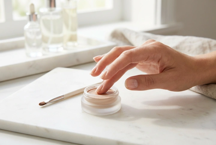 Cremelidschatten ohne Absetzen: Anwendung und Haltbarkeit