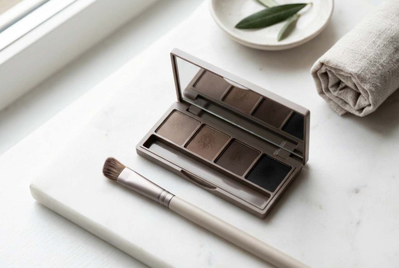 Augenbrauenpalette: Anwendungstechniken für Puder und natürliches Schattieren