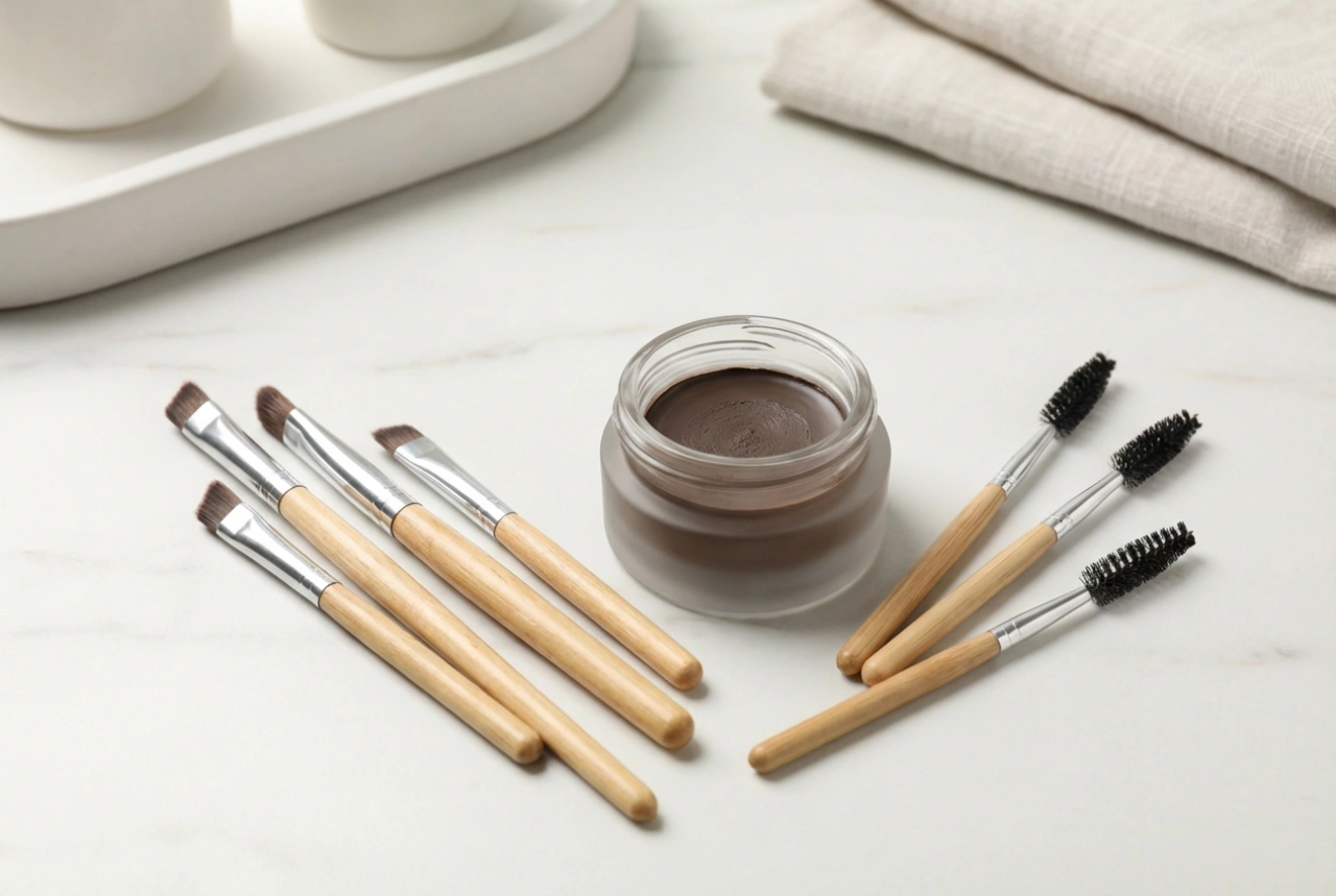 Augenbrauenpinsel: Eine Übersicht der Formen und wie man sie mit Pomade verwendet