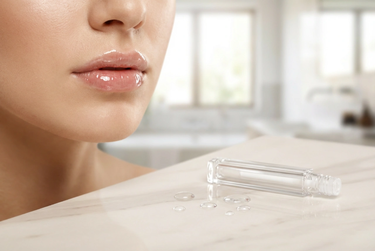 H2O-Lipgloss: Leichte Formel mit dem Effekt nasser Lippen Schritt für Schritt