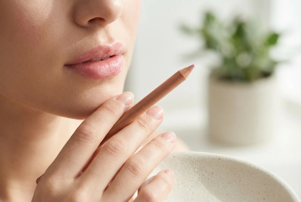 Rosa Lipgloss: Frischer Effekt, Kombination mit Konturenstift und Layering