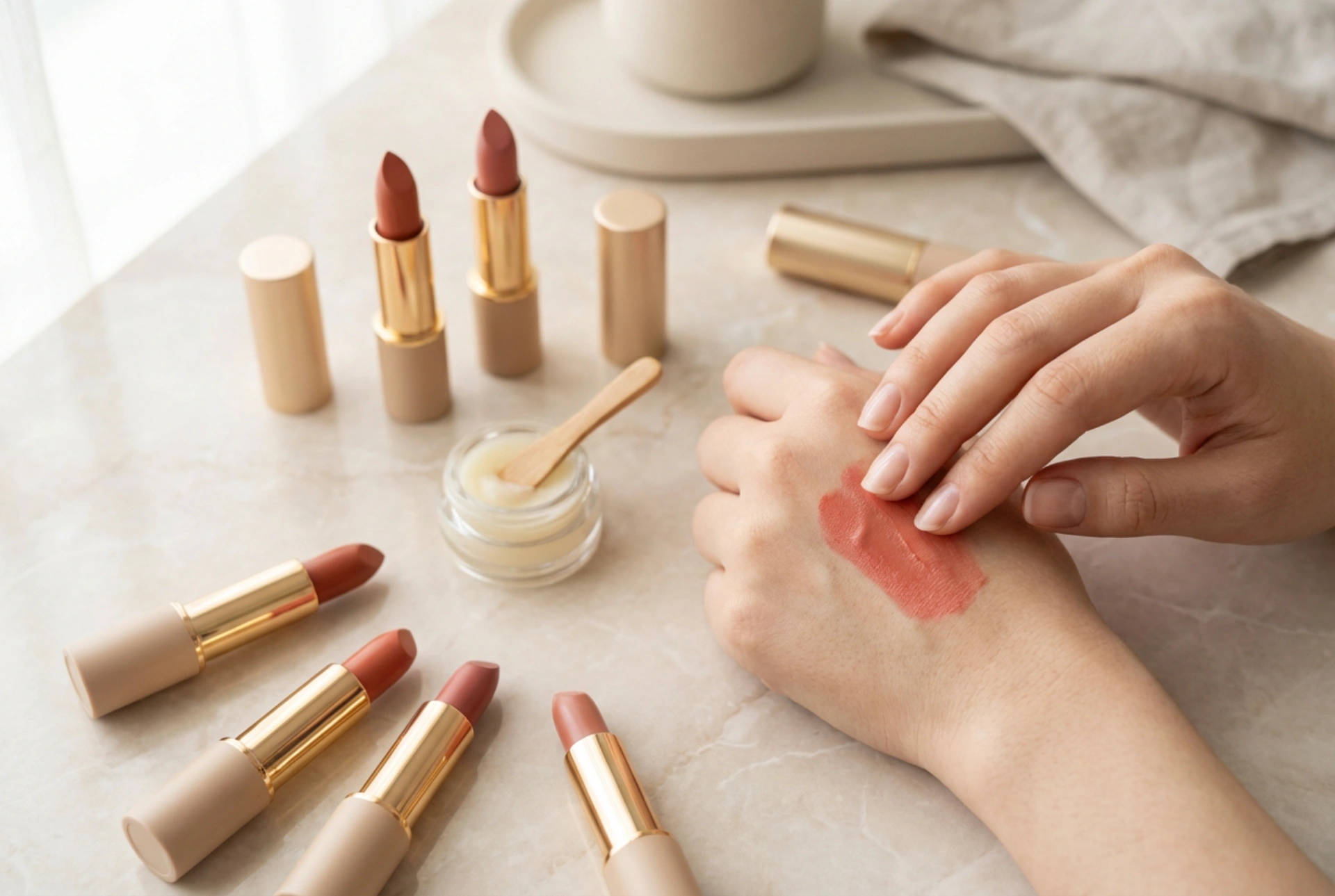 Feuchtigkeitsspendender Lippenstift: Farbwahl, Auftragetechnik und Lippenpflege