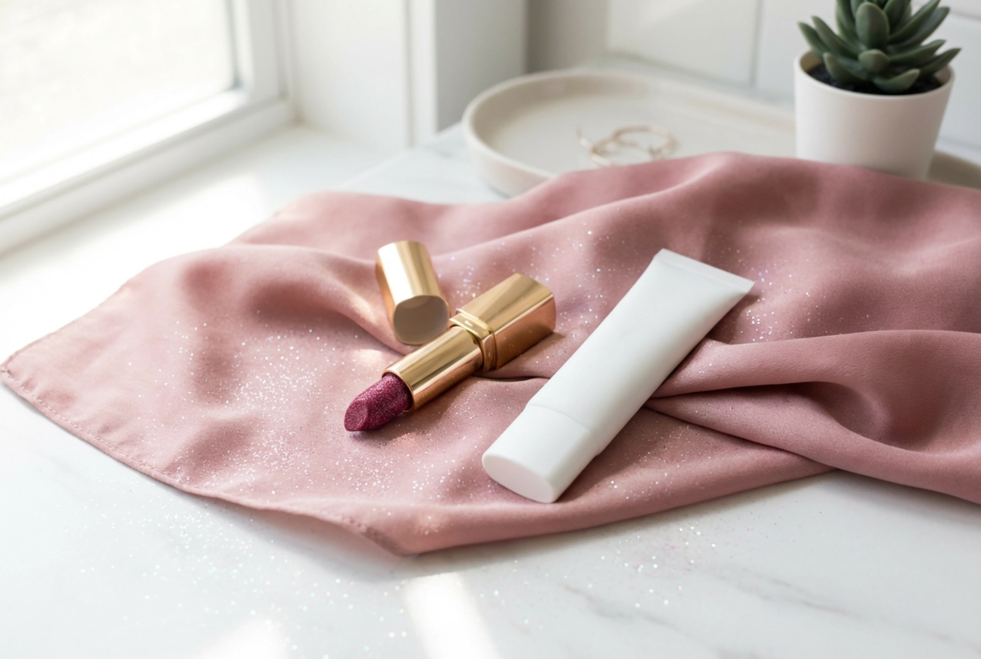 Glitzer-Lippenstift richtig kombinieren: Primer und langanhaltender Schimmereffekt