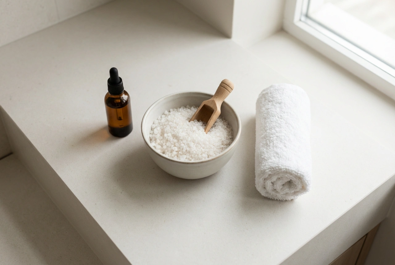 Salzbad für zu Hause: Richtige Dosierung, Ablauf und Pflege danach