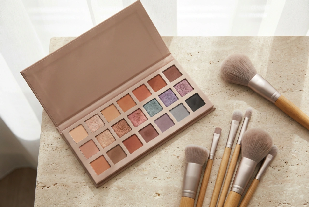 Lidschattenpalette: Farbauswahl, Anordnung und praktische Anwendung