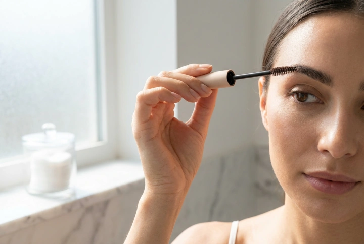 Augenbrauen-Mascara: Schnelle Fixierung und Farbe in 3 Schritten