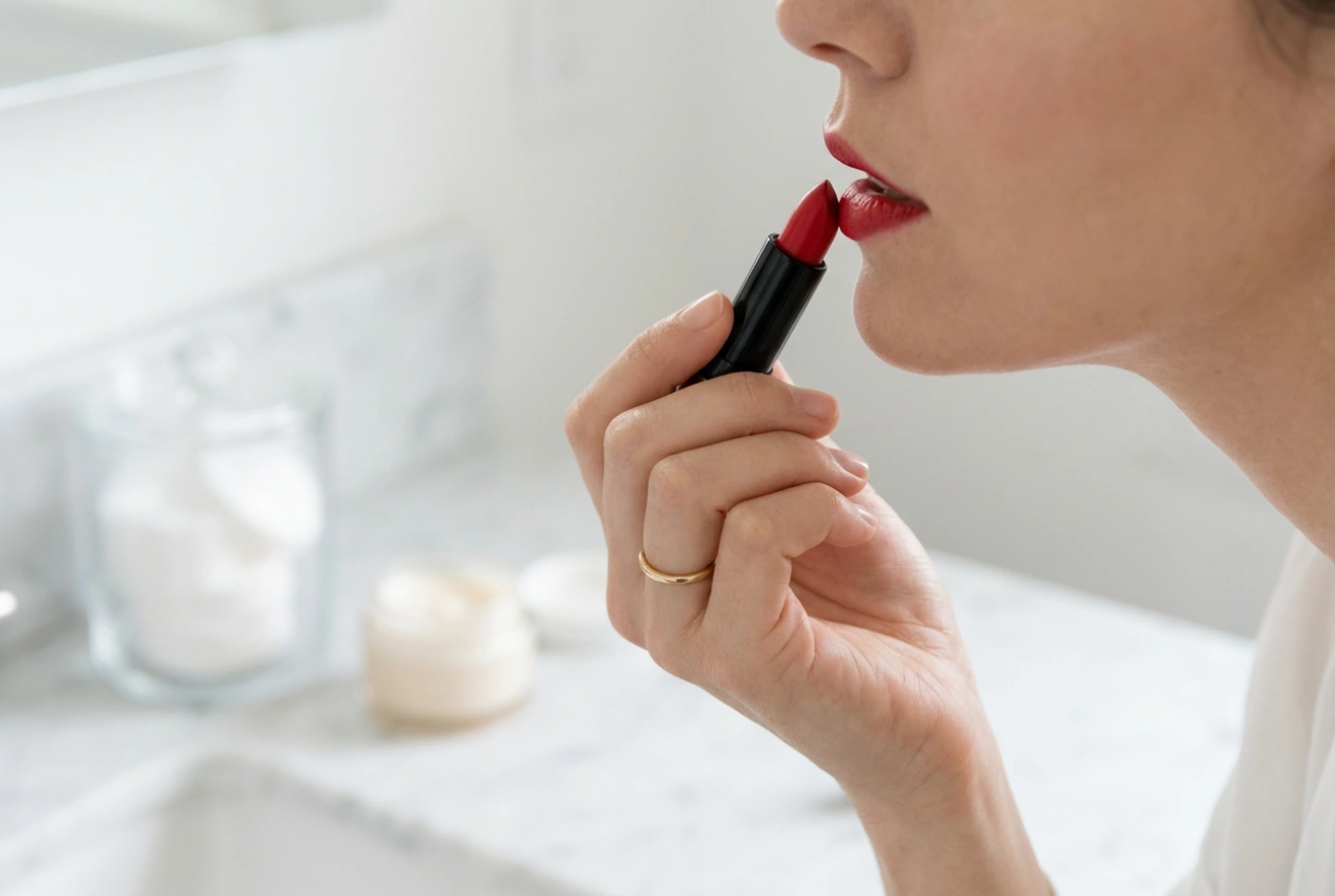 Roter Lippenstift: Wie man den richtigen Farbton wählt und präzise aufträgt