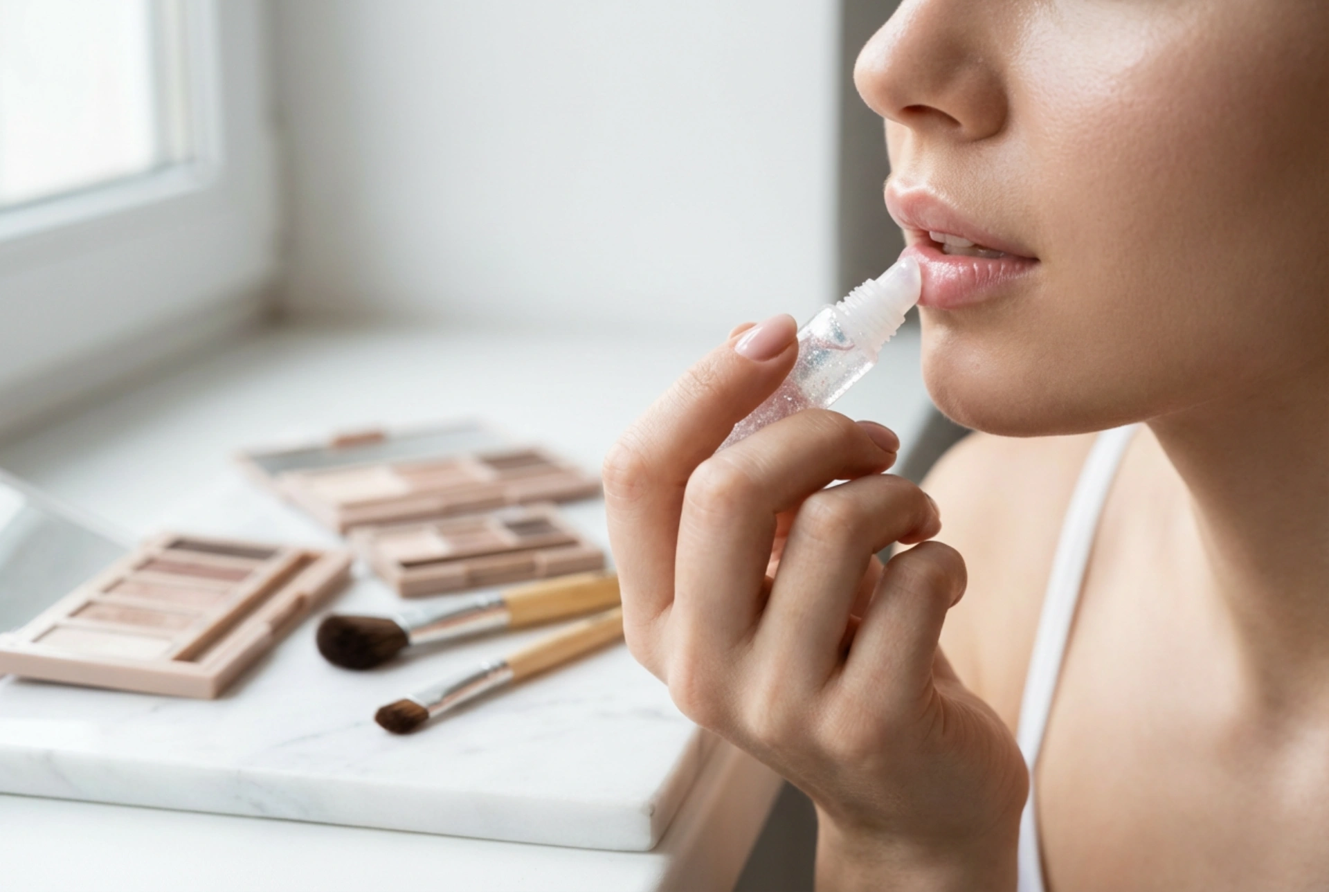 Glitzer-Lipgloss: Wie man ihn aufträgt und mit Augen-Make-up kombiniert